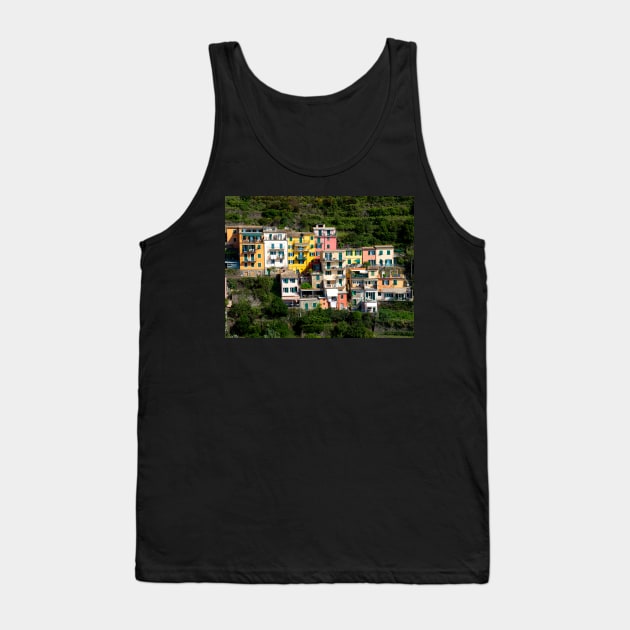 View on the cliff town of Manarola, one of the colorful Cinque Terre on the Italian west coast Tank Top by Dolfilms